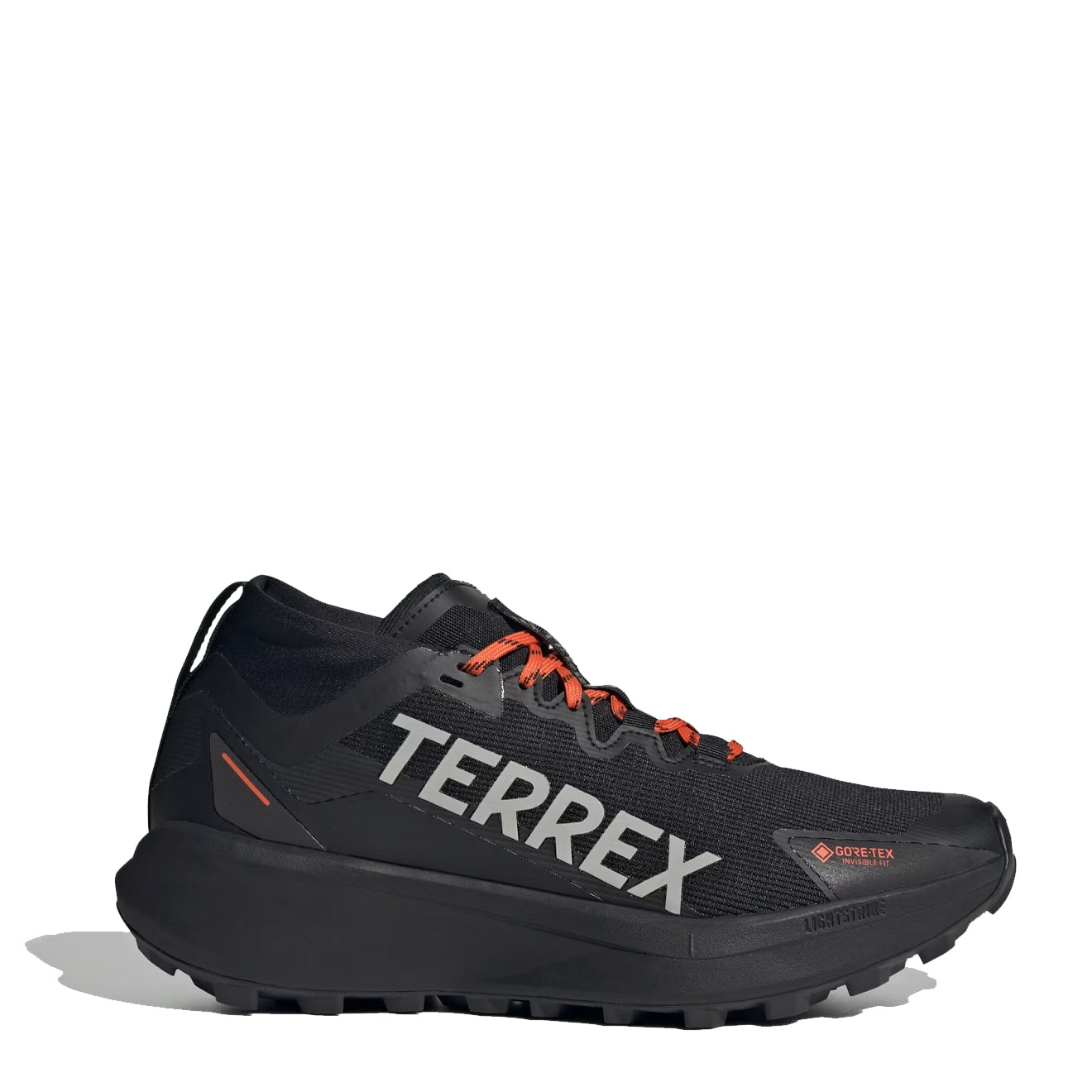 Adidas Terrex Agravic GTX Trail Running Shoe Core Black / Grey / Semi Impact Orange