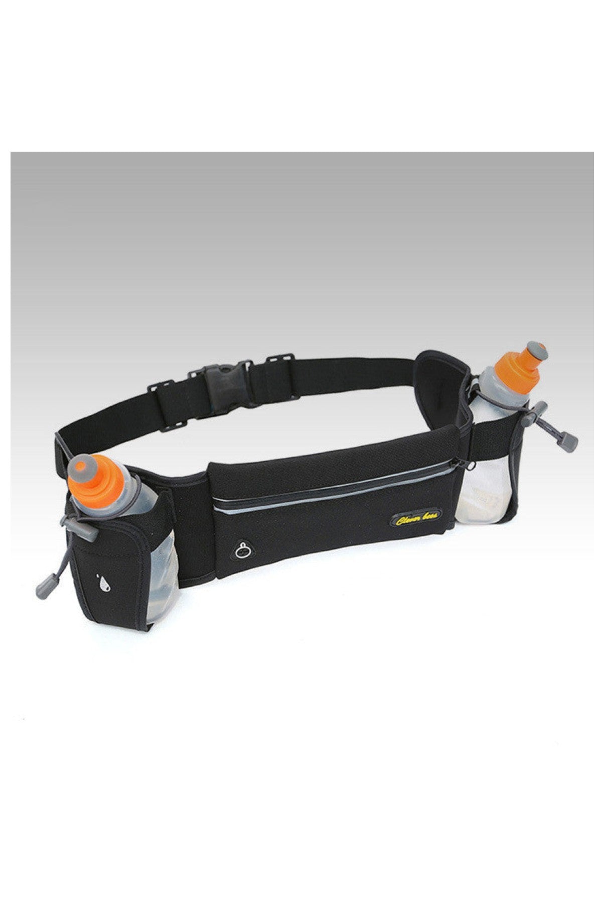 Running belt with 2 bottle holders