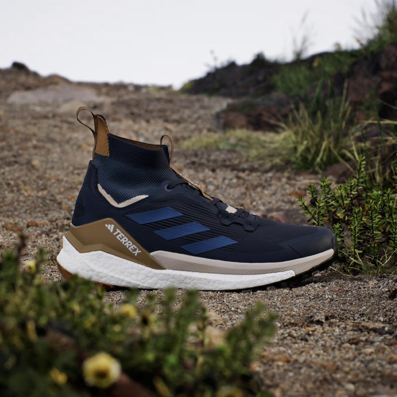 Adidas Terrex Men's Free Hiker 2.0 Hiking Shoe Legend Ink / Wonder Steel