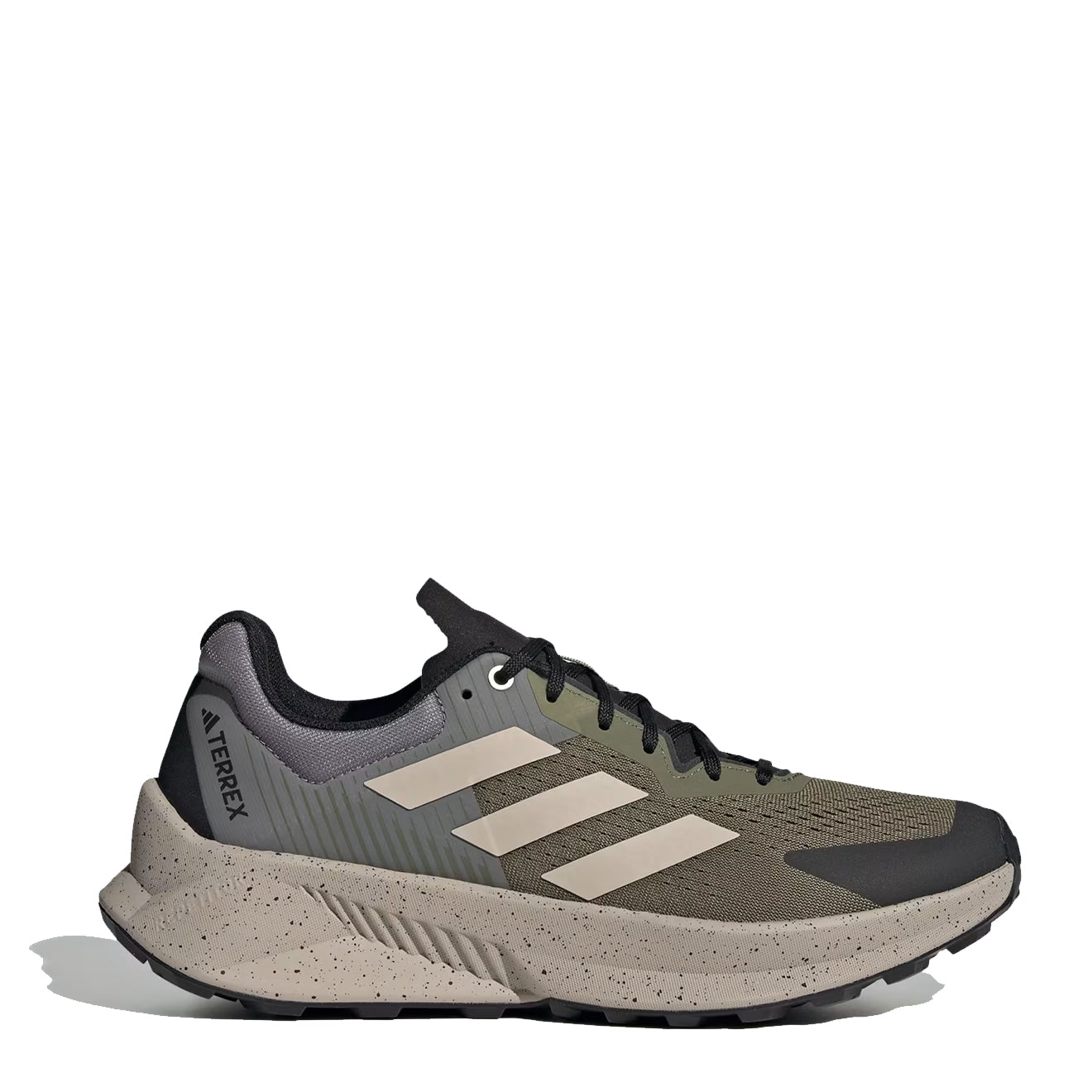 Adidas Terrex Men's Soulstride Flow Trail Running Shoe Olive Strata / Wonder Beige / Charcoal