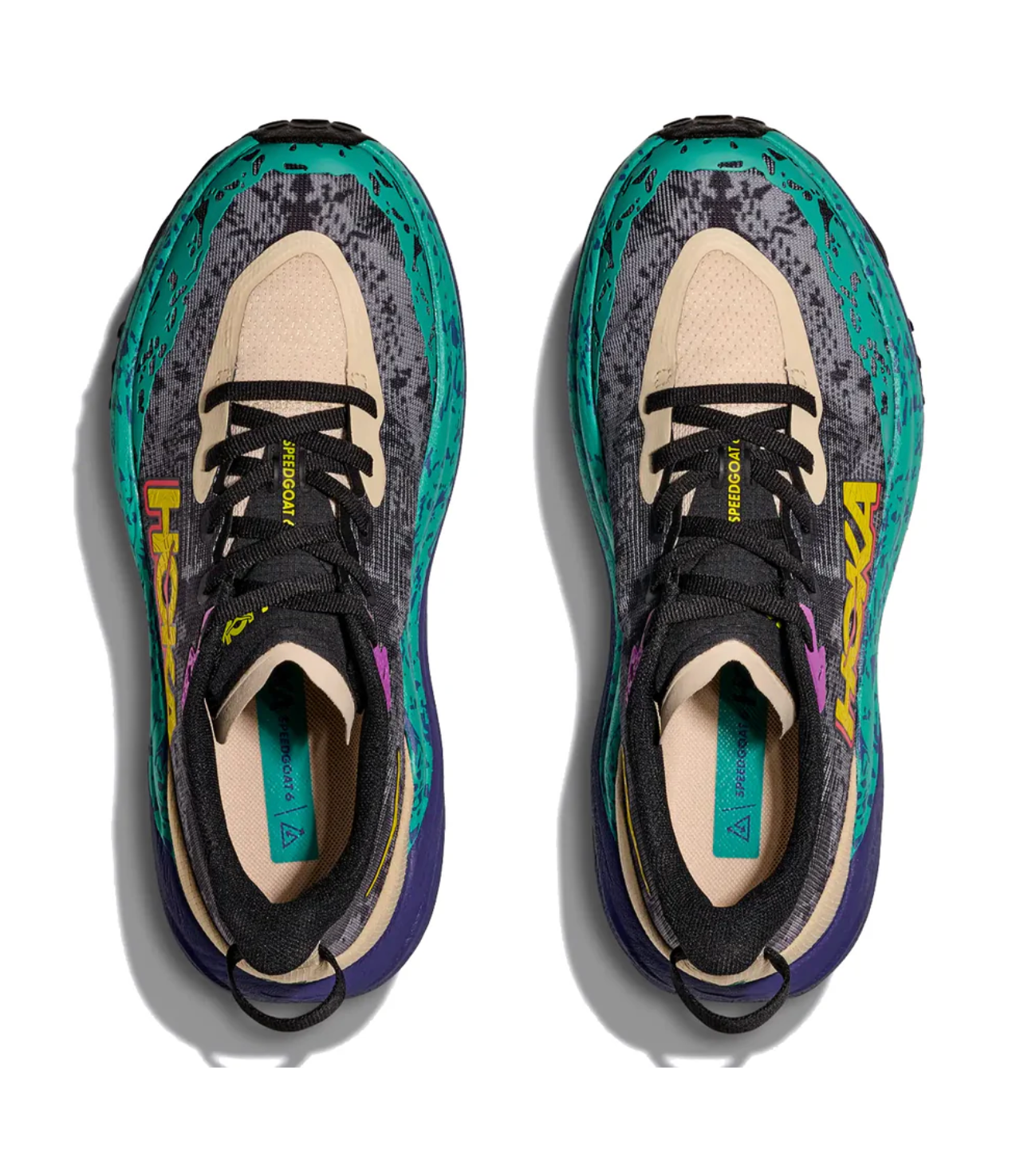 Hoka Men's Speedgoat 6 Trainer Oatmeal / Mountain Iris