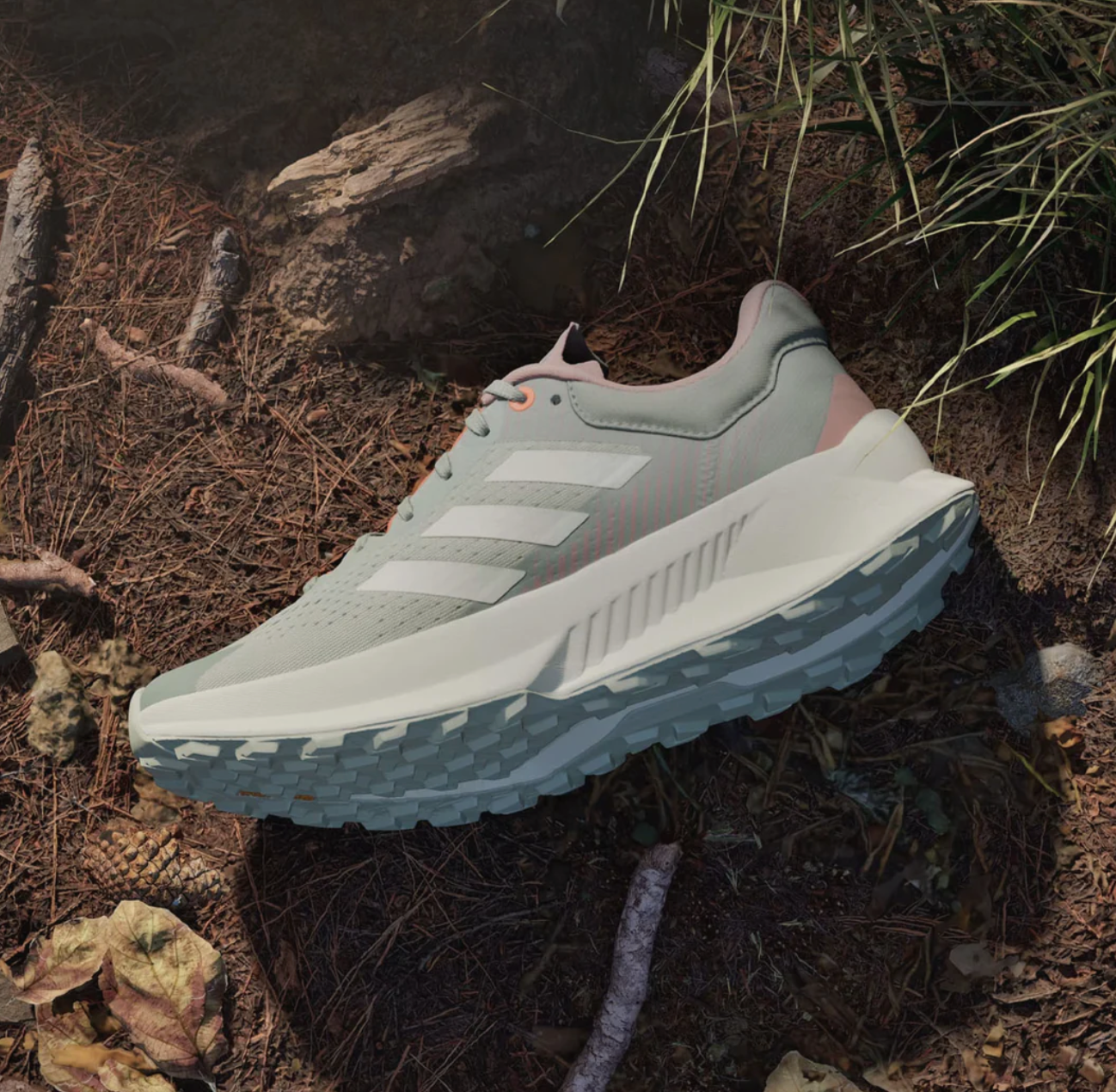 Adidas Terrex Women's Soulstride Flow Trail Running Shoe Linen Green / Off White / Silver Green