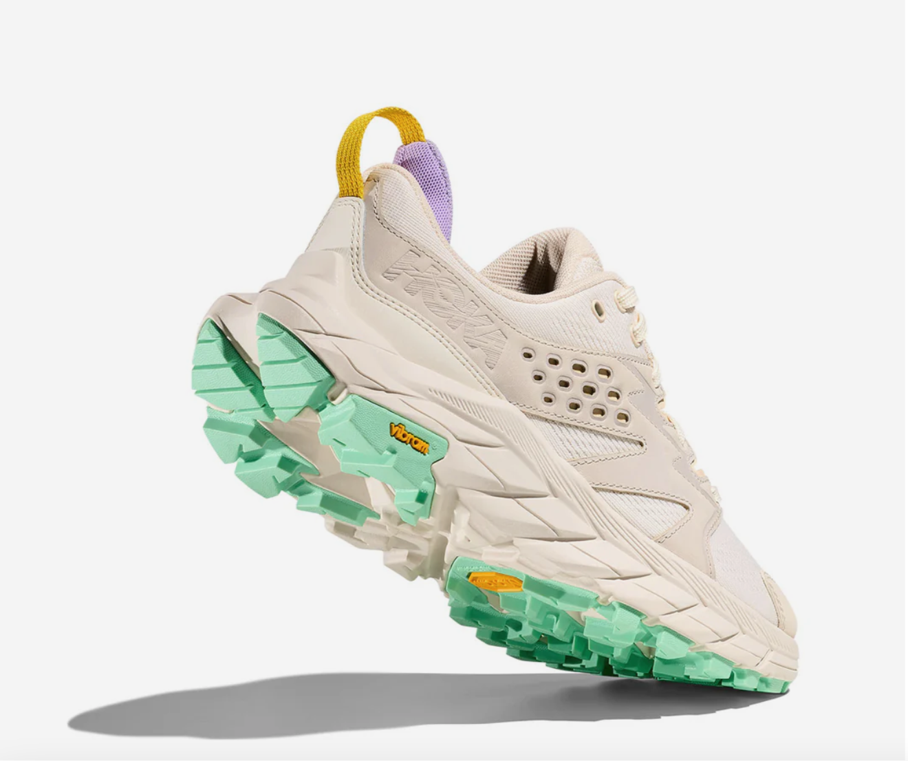 Hoka Women's Anacapa Breeze Low Trainer Alabaster / Mint Fluorite