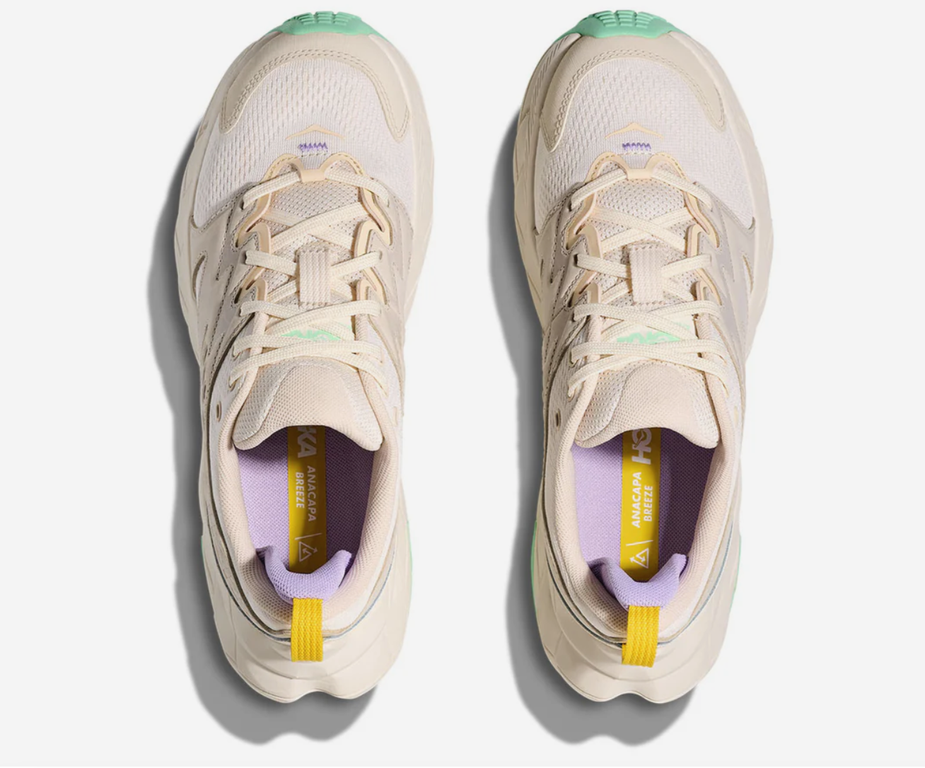 Hoka Women's Anacapa Breeze Low Trainer Alabaster / Mint Fluorite