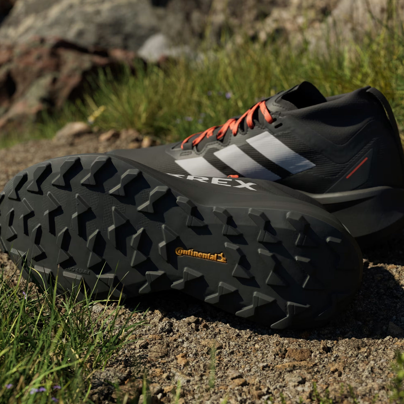 Adidas Terrex Agravic GTX Trail Running Shoe Core Black / Grey / Semi Impact Orange