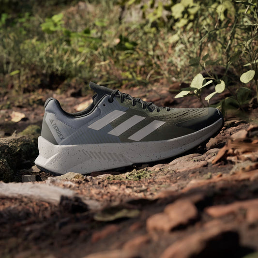 Adidas Terrex Men's Soulstride Flow Trail Running Shoe Olive Strata / Wonder Beige / Charcoal