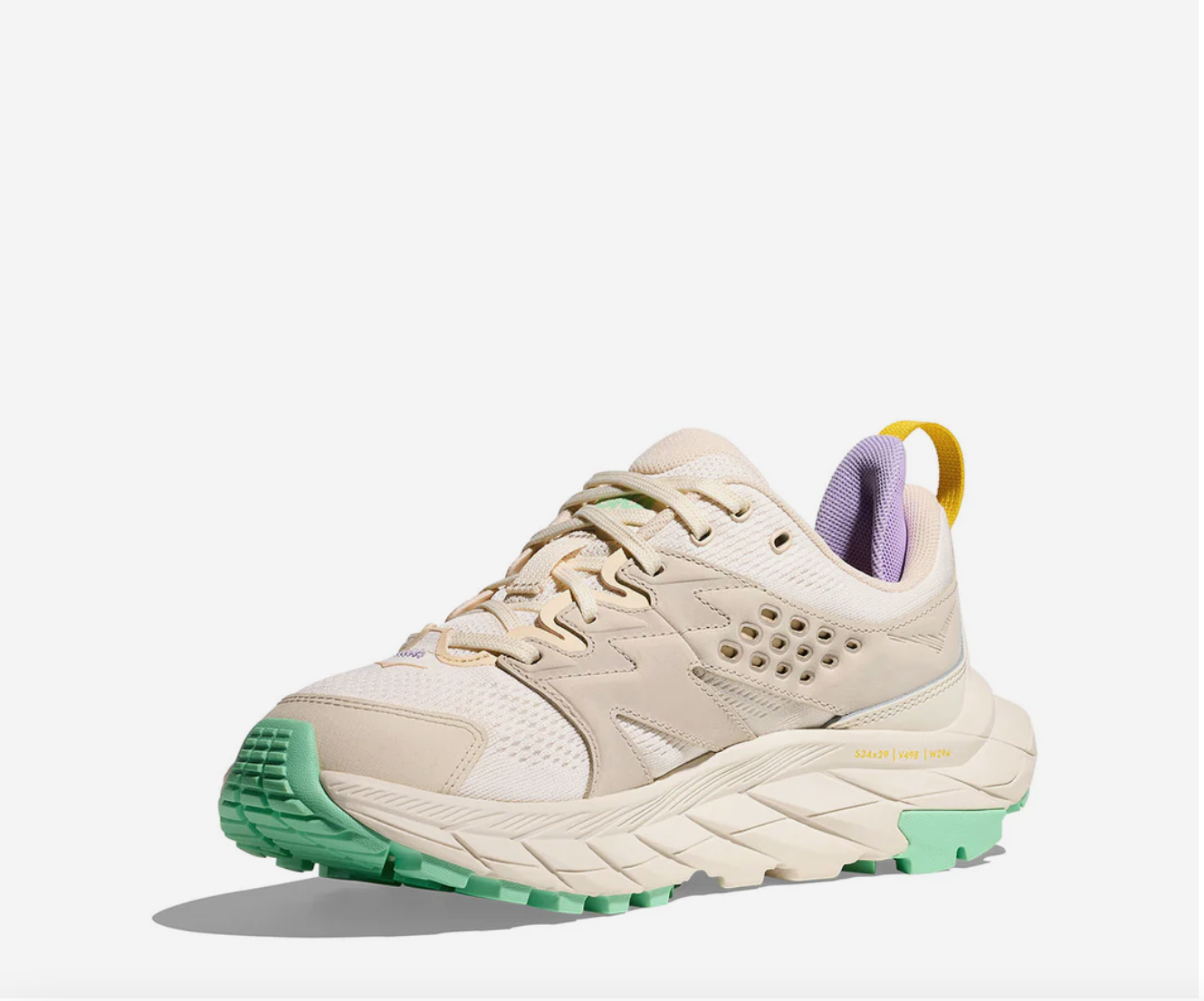 Hoka Women's Anacapa Breeze Low Trainer Alabaster / Mint Fluorite